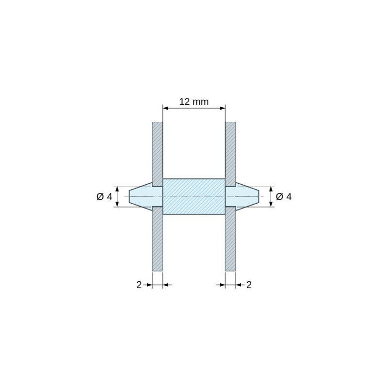 Supporto per scheda a scatto Plastica PA6.6