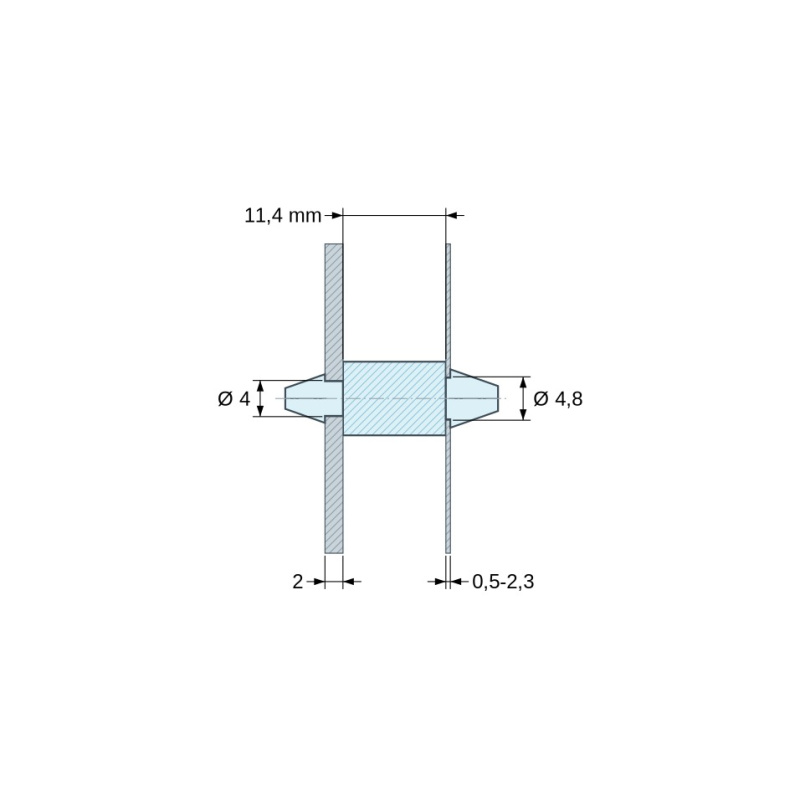 Supporto per scheda a scatto Plastica PA6.6