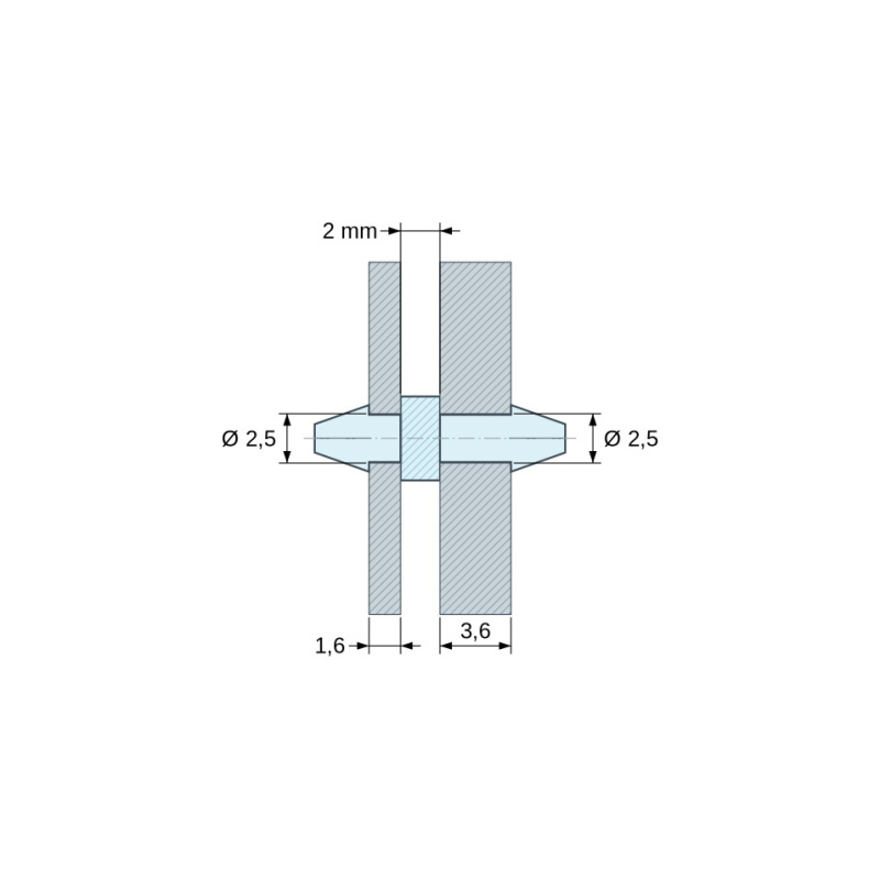 Supporto per scheda a scatto Plastica PA6.6