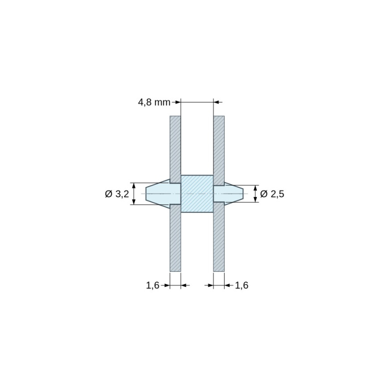 Supporto per scheda a scatto Plastica PA6.6