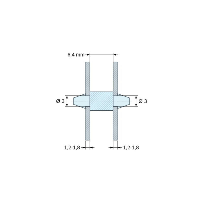 Supporto per scheda a scatto Plastica PA6.6
