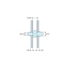 Disegno quotato 3 mm, Supporto PCB a doppio scatto, poliammide PA6.6 nera UL94-HB, PCB Ø2,5 mm 1,6 mm / telaio Ø3 mm 1,6 mm
