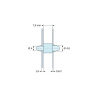 Disegno quotato 7,9 mm, Supporto PCB a doppio innesto, Poliammide PA6.6, naturale, UL94-V0, PCB Ø4/1,6 mm / CH Ø4,8/0,8–2 mm