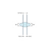 Disegno quotato 4,8 mm, Supporto PCB a doppio innesto, PA6.6 naturale, UL94-V2, foro PCB Ø4 mm, spessore PCB 0,8–2 mm