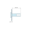 Disegno quotato 15,9 mm, Supporto PCB sotto piattello per vite autofilettante Ø3,5, PA6.6 naturale, UL94-V2, PCB 1,6 mm