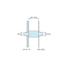 Disegno quotato 12,7 mm, Supporto PCB a doppio innesto, Poliammide PA6.6, naturale, UL94-V2, PCB Ø4/2,4 mm / CH Ø4,8/0,8–2 mm