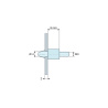 Disegno quotato 8 mm, Supporto per circuito stampato a scatto, filettato M3, nylon PA6.6 nero UL94-HB, foro Ø4 mm, circuito 2 mm