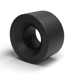 Distanziale liscio svasato su un lato, PA6 GV25 nero UL94-HB, Ø3,4/7 mm, M3