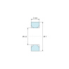 Disegno quotato 2 mm, Distanziale liscio svasato su entrambi i lati, PA6 GV25 nero UL94-HB, Ø4,1/7 mm, M4