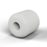 Distanziatore liscio in ceramica C221 Ø1x3mm, un’estremità arrotondata
