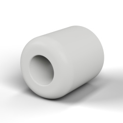Distanziatore liscio in ceramica C221 Ø2,8x6mm, un’estremità arrotondata