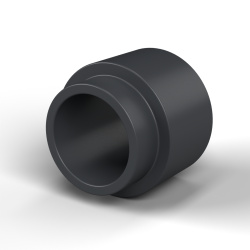 Distanziale con spallamento PA6-FV Ø6,5×10 mm, spallamento Ø8×2,5 mm, per M6, UL94-HB