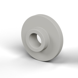 Boccola di isolamento flangiata Ø3,1x10mm, spallamento basso Ø4,9mm, nylon PA6 naturale UL94-V2