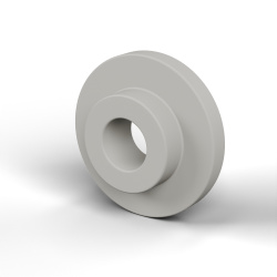 Boccola di isolamento flangiata Ø3,1x10mm, spallamento basso Ø5,9mm, nylon PA6 naturale UL94-V2