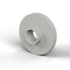 Boccola di isolamento flangiata Ø3,1x10mm, spallamento basso Ø3,9mm, nylon PA6 naturale UL94-V2