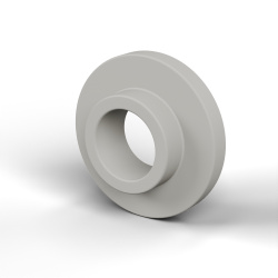 Boccola di isolamento flangiata Ø4,2x10mm, spallamento basso Ø5,9mm, nylon PA6 naturale UL94-V2