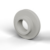 Boccola di isolamento flangiata Ø4,2x10mm, spallamento basso Ø5,9mm, nylon PA6 naturale UL94-V2