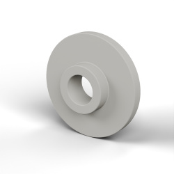 Boccola di isolamento flangiata Ø4,2x15mm, spallamento basso Ø6,9mm, nylon PA6 naturale UL94-V2