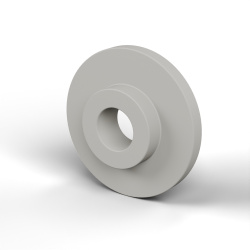 Boccola di isolamento flangiata Ø4,2x15mm, spallamento basso Ø7,9mm, nylon PA6 naturale UL94-V2