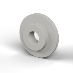 Boccola di isolamento flangiata Ø4,2x15mm, spallamento basso Ø8,9mm, nylon PA6 naturale UL94-V2
