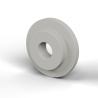 Boccola di isolamento flangiata Ø4,2x15mm, spallamento basso Ø9,9mm, nylon PA6 naturale UL94-V2