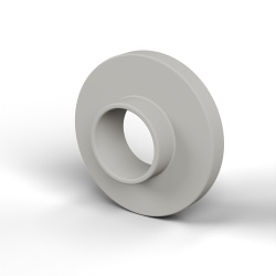 Boccola di isolamento flangiata Ø4,2x10mm, spallamento basso Ø4,9mm, nylon PA6 naturale UL94-V2