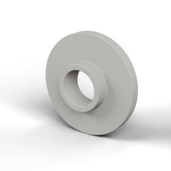 Boccola di isolamento flangiata Ø5,2x15mm, spallamento basso Ø6,9mm, nylon PA6 naturale UL94-V2