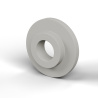Boccola di isolamento flangiata Ø5,2x15mm, spallamento basso Ø8,9mm, nylon PA6 naturale UL94-V2