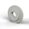 Boccola di isolamento flangiata Ø5,2x15mm, spallamento basso Ø9,9mm, nylon PA6 naturale UL94-V2
