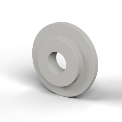 Boccola di isolamento flangiata Ø5,2x18mm, spallamento basso Ø11,7mm, nylon PA6 naturale UL94-V2