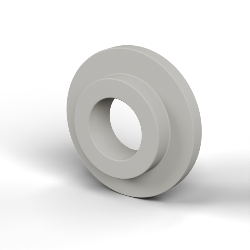 Boccola di isolamento flangiata Ø6,1x15mm, spallamento basso Ø9,9mm, nylon PA6 naturale UL94-V2