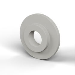 Boccola di isolamento flangiata Ø6,1x18mm, spallamento basso Ø10,8mm, nylon PA6 naturale UL94-V2