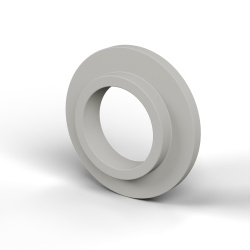 Boccola di isolamento flangiata Ø10,2x19mm, spallamento basso Ø12,9mm, nylon PA6 naturale UL94-V2