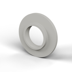 Boccola di isolamento flangiata Ø12,2x25mm, spallamento basso Ø14,8mm, nylon PA6 naturale UL94-V2