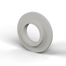 Boccola di isolamento flangiata Ø12,2x25mm, spallamento basso Ø15,8mm, nylon PA6 naturale UL94-V2