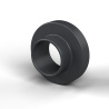 Boccola di isolamento flangiata Ø3x5,9mm, spallamento alto Ø3,5mm, nylon PA6.6 nero rinforzato con fibra di vetro UL94-HB