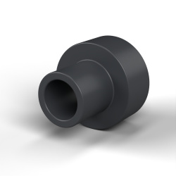 Boccola di isolamento flangiata Ø3,5x7mm, spallamento alto Ø4,9mm, nylon PA6.6 nero rinforzato con fibra di vetro UL94-HB