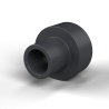 Boccola di isolamento flangiata Ø3,5x7mm, spallamento alto Ø4,9mm, nylon PA6.6 nero rinforzato con fibra di vetro UL94-HB