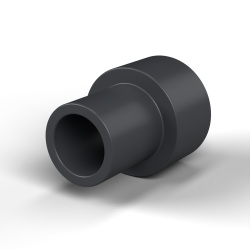 Boccola di isolamento flangiata Ø4,1x8mm, spallamento alto Ø5,6mm, nylon PA6.6 nero rinforzato con fibra di vetro UL94-HB