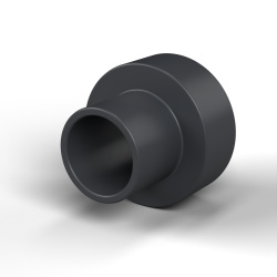 Boccola di isolamento flangiata Ø4,1x8mm, spallamento basso Ø5mm, nylon PA6.6 nero rinforzato con fibra di vetro UL94-HB