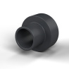 Boccola di isolamento flangiata Ø4,1x8mm, spallamento basso Ø5mm, nylon PA6.6 nero rinforzato con fibra di vetro UL94-HB