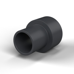 Boccola di isolamento flangiata Ø8,2x14mm, spallamento alto Ø9,9mm, nylon PA6.6 nero rinforzato con fibra di vetro UL94-HB