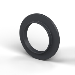 Boccola di isolamento flangiata Ø10,2x16mm, spallamento alto Ø11mm, nylon PA6.6 nero rinforzato con fibra di vetro UL94-HB