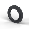 Boccola di isolamento flangiata Ø10,2x16mm, spallamento alto Ø11mm, nylon PA6.6 nero rinforzato con fibra di vetro UL94-HB