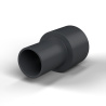 Boccola di isolamento flangiata Ø12,5x21mm, spallamento alto Ø14,5mm, nylon PA6.6 nero rinforzato con fibra di vetro UL94-HB
