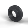 Boccola di isolamento flangiata Ø3,1x6mm, spallamento alto Ø3,5mm, nylon PA6.6 nero rinforzato con fibra di vetro UL94-HB