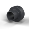 Boccola isolante flangiata Ø3,1x7,6mm, spallamento alto Ø3,9mm, altezza 4mm, PA6.6 nero rinforzato vetro UL94-HB
