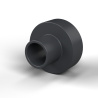 Boccola isolante flangiata Ø3,1x7,6mm, spallamento alto Ø3,9mm, altezza 6mm, PA6.6 nero rinforzato vetro UL94-HB