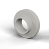 Boccola di isolamento flangiata Ø3,6x7,4mm, spallamento basso Ø4,32mm, nylon PA6.6 naturale UL94-V2