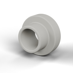 Boccola di isolamento flangiata Ø2,3x4,6mm, spallamento basso Ø3mm, nylon PA6.6 naturale UL94-V2